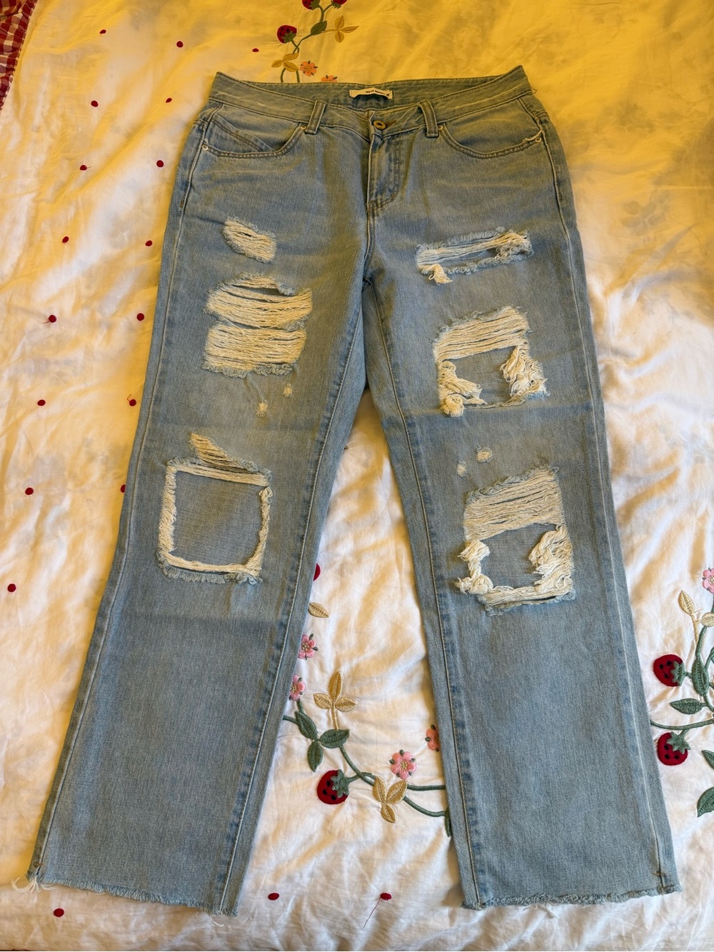 NWOT Rexgirl Light Blue Ripped Crop Women’s Jeans
